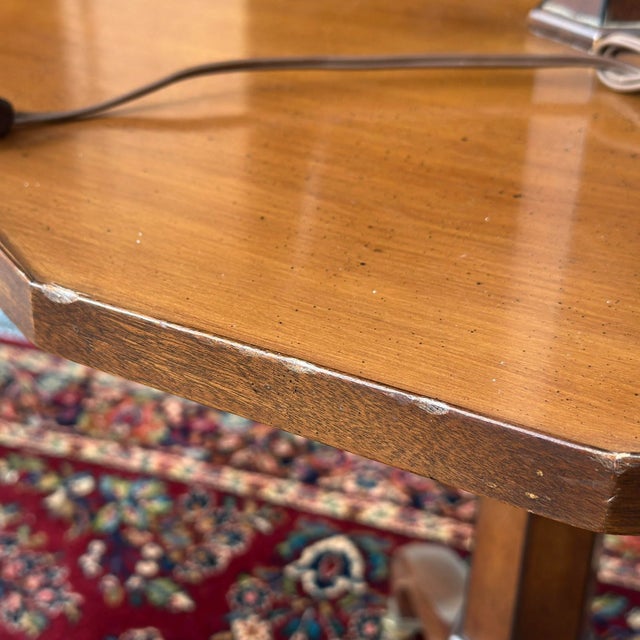 Old Colony Furniture Co. Regency Style Floor Lamp Table on Brass Casters For Sale In Philadelphia - Image 6 of 10