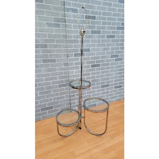 Mid 20th Century Mid Century Modern Floor Lamp With Three Tier Table For Sale - Image 5 of 9
