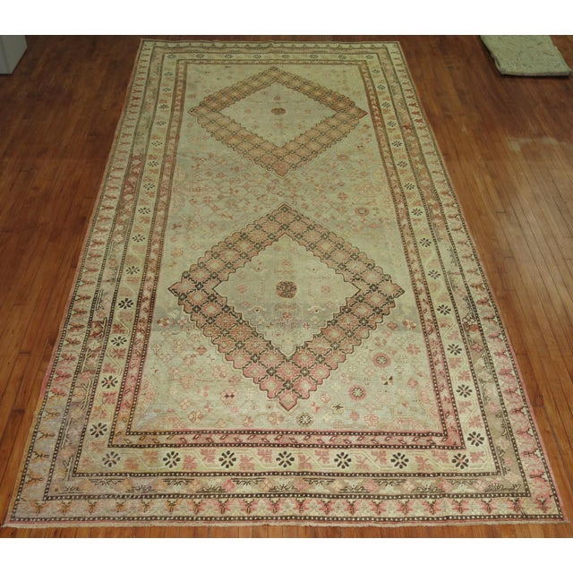 Textile Large Geometric Antique Khotan rug no. 8340 For Sale - Image 7 of 8