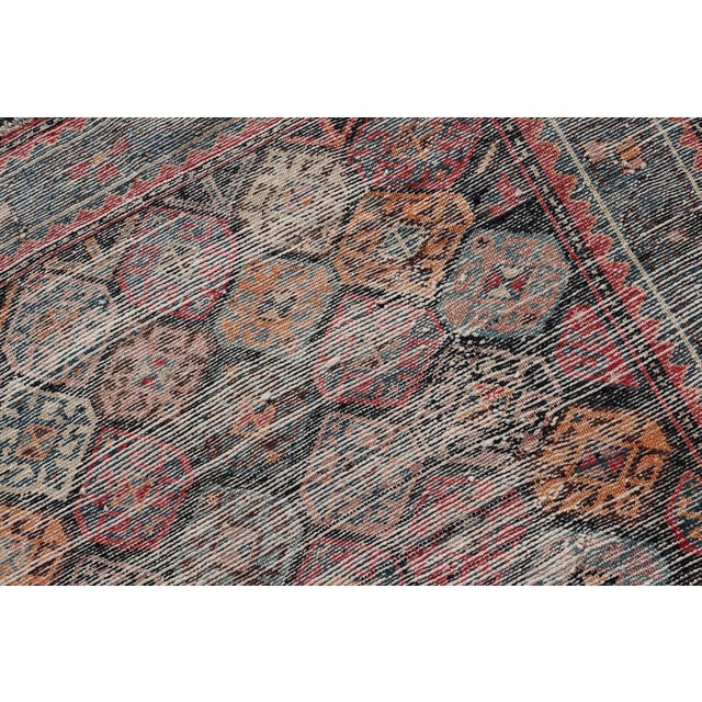 Antique Hamadan Runner With All-Over Tribal Design in Jewel Tones 3'5 X 18'8 For Sale - Image 15 of 15