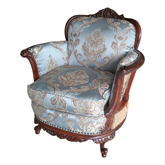 Vintage Deconstructed Louis XVI Style Accent Armchair For Sale
