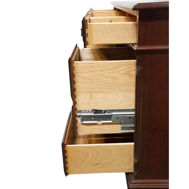 Wood Pennsylvania House Solid Cherry Traditional Style 54" Double Pedestal Office Writing Desk 12-1303 For Sale - Image 7 of 13