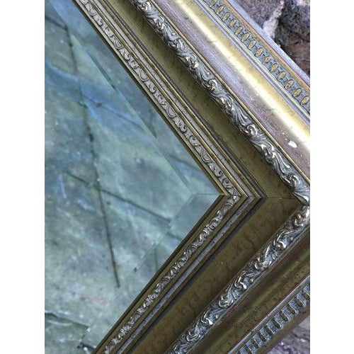 Large Mirror in Wooden Golden Gilt Frame For Sale - Image 3 of 6