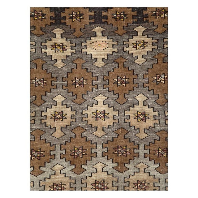 A vintage Turkish Anatolian rug in gallery format handmade during the mid-20th century. Measures: 5' 7" x 15' 3".