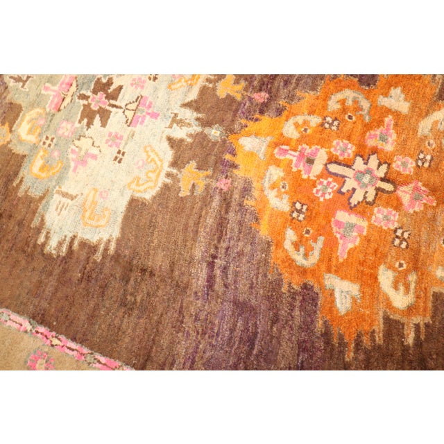 Arts & Crafts Late 20th Century Zabihi Collection Floral Turkish Kars Rug - 7' x 9'4" For Sale - Image 3 of 10