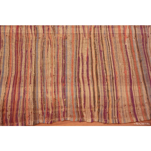 Nazmiyal Collection Striped Vintage Moroccan Tribal Kilim Rug For Sale In New York - Image 6 of 7