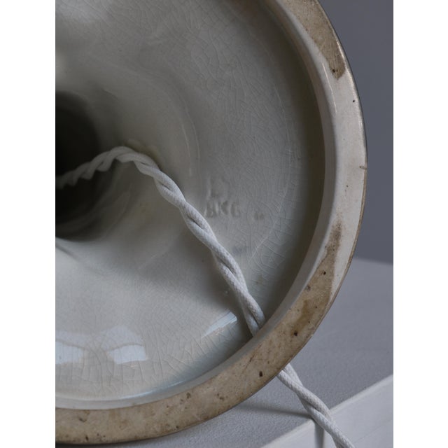 Swedish Grace Porcelain Table Lamp with Foliage Decor by Louise Adelborg, 1920s For Sale - Image 15 of 18