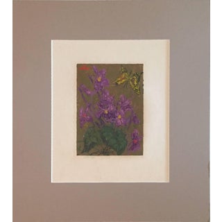 Joseph Domjan, Violets, 1957 For Sale