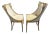 1960s Pair Gilt Wood Swan Chairs by Andres Originals For Sale