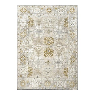 21st Century Turkish Oushak 10x14 Beige, Ivory, & Gold Handmade Area Rug #1144072 For Sale