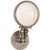 Boston Head Light Sconce in Antique Nickel with White Glass Designer: Chapman & Myers Height: 11.5" Extension: 6.25"...