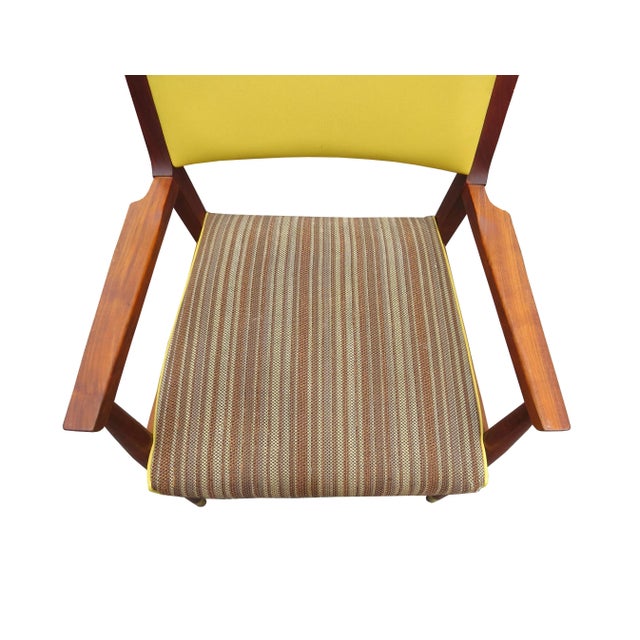 Vintage American Mid-Century Solid Walnut Office/Conference Armchair For Sale - Image 9 of 12