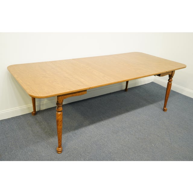 Ethan Allen Heirloom Nutmeg Maple Colonial Style 93" Drop Leaf Dining