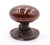 Antique Brown Ceramic Black Iron Dummy Door Knob For Sale - Image 4 of 5