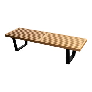 George Nelson 60” Platform Bench Authentic Herman Miller Maple For Sale