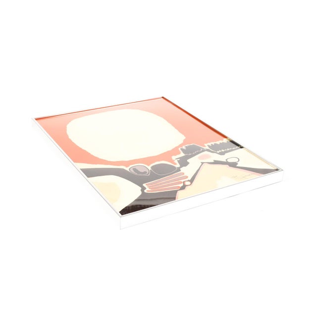 Vintage Mid Century Abstract Art Deco Landscape Serigraph Print — Antonio Guansé For Sale - Image 4 of 6