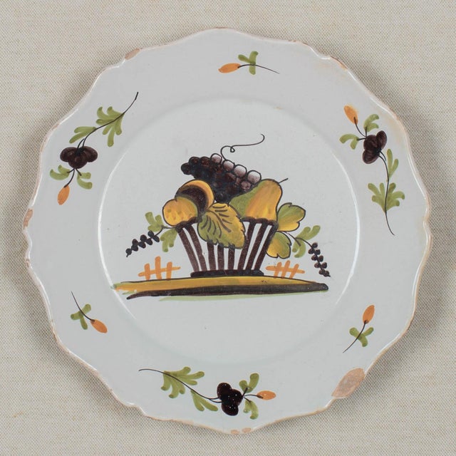 18th Century 18th Century French Faience Plates Set of 4 For Sale - Image 5 of 6