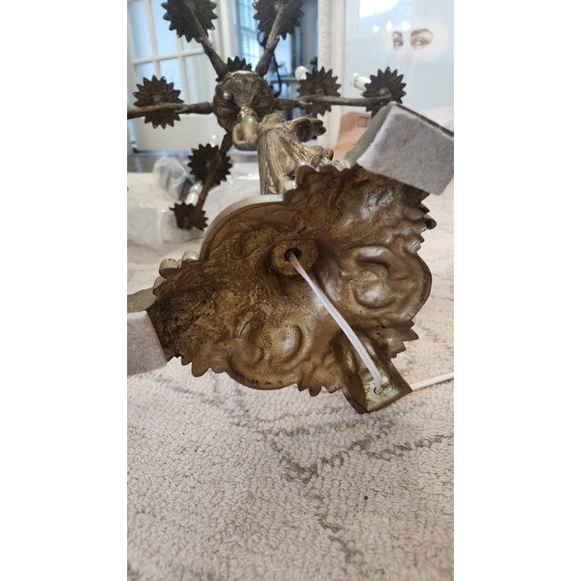 Monumental Brass Figural Maiden 13-Light Candelabrum, Circa 1960s For Sale - Image 17 of 18
