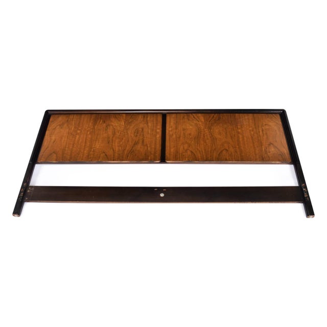 Brown John Stuart and Mount Airy Modern King Size Bed Headboard Walnut and Dark Wood For Sale - Image 8 of 11