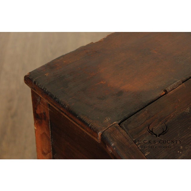 Farmhouse Antique Country Pine Slant Front Schoolmaster’s Desk For Sale - Image 3 of 18