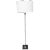 Modern Style Silvered Floor Lamp on a Square Base For Sale