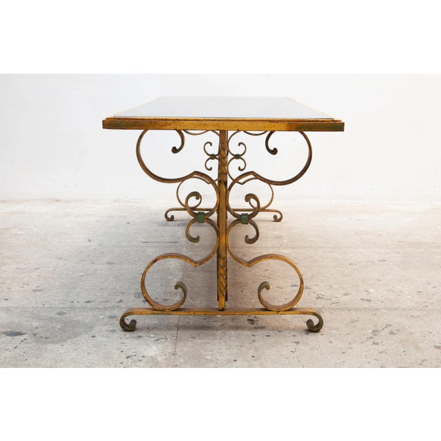 French Art Deco Wrought Iron Coffee Table, 1930s For Sale - Image 3 of 5