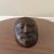 Very intresting hand carved wooden paperweight bust, true brutalist style, signed on bottom