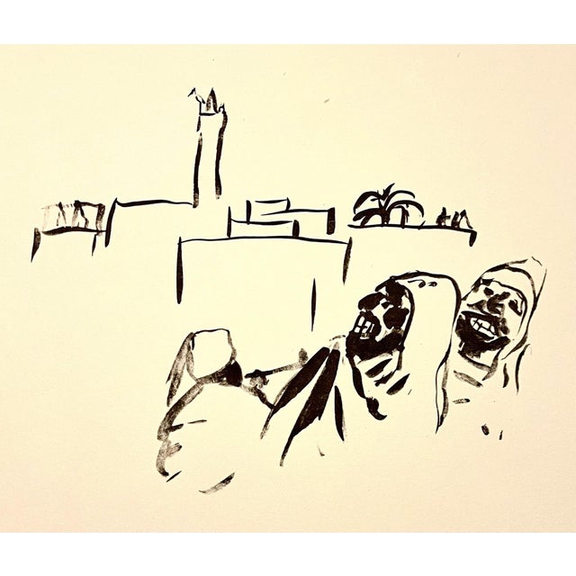 Post Impressionist Pierre Bonnard Lithograph Printed at Mourlot Paris 1958 Mosque Minaret, Village, 1958 For Sale - Image 3 of 5