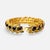 Vintage 1970s Piaget Bracelet and Earrings Set 18 karat yellow gold Piaget and 750 stamps Deep chocolate brown and gold...