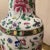 Vintage Chinoiserie Handmade Hand-Painting Chinese Flowers Motifs Porcelain Table Lamp With Brass Base For Sale - Image 4 of 13
