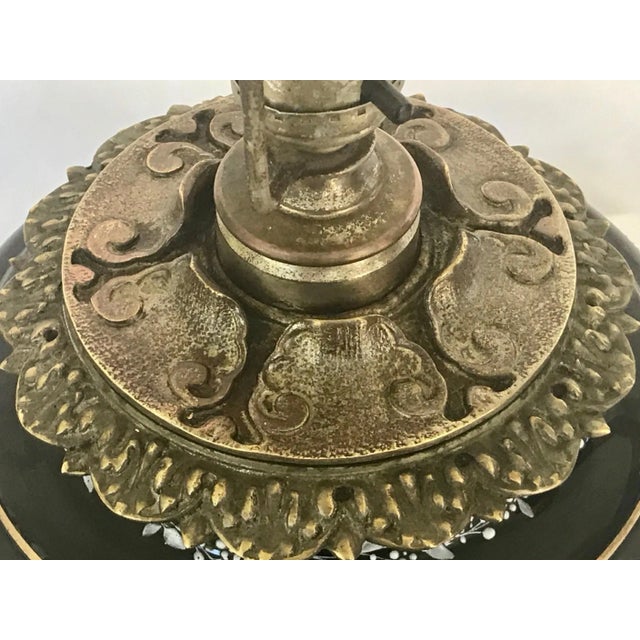 Pate-Sur-Pate Porcelain Table Lamp with Bronze Mount. The art of porcelain relief decoration is masterfully demonstrated...