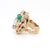 Mid-Century Brutalist Carved Emerald, Baroque Pearl, and 14k Gold Cocktail Ring For Sale - Image 11 of 14