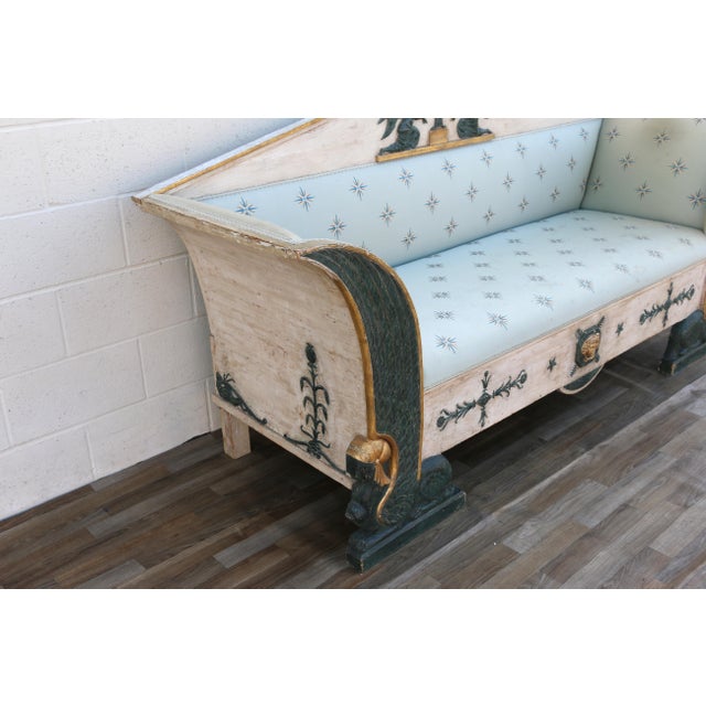 Early 19th Century Early 19th Century Swedish Gustavian Neoclassical Sphinx Sofa, Parcel-Gilt For Sale - Image 5 of 18