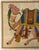 This elegant painting of a beautifully decorated camel in the traditional Rajasthani miniature style. The camel is shown...