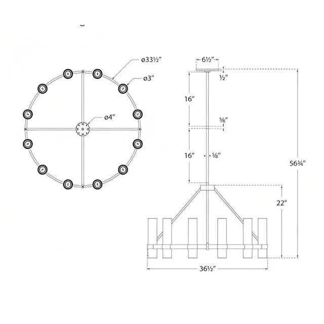 Visual Comfort Ian K. Fowler for Visual Comfort Signature Presidio Medium Chandelier in Polished Nickel with Clear Glass For Sale - Image 4 of 4