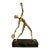 Mid 20th Century Large Solid Brass Tennis Player Sculpture For Sale