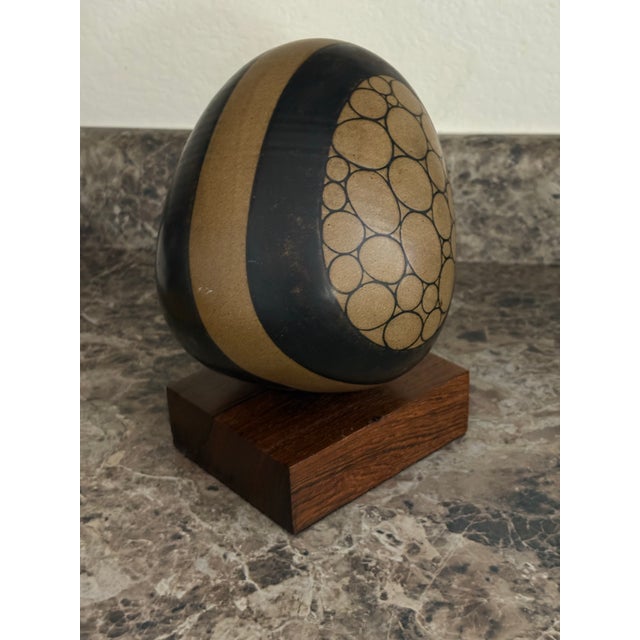 Mid-Century Modern Harrison McIntosh Ceramic Geometric Egg For Sale - Image 3 of 12