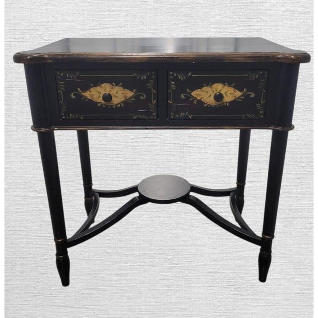Chinoiserie Vintage Pagoda Black Chinoiserie Glass Front Storage Curio Cabinet For Sale - Image 3 of 17