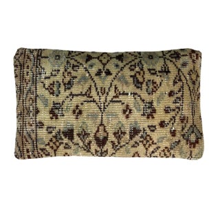 Large Vintage Turkish Handmade Rug Cushion Cover For Sale