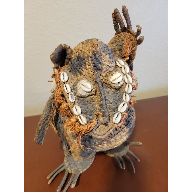 Brown Vintage African Basket Weave Monkey Doll For Sale - Image 8 of 8