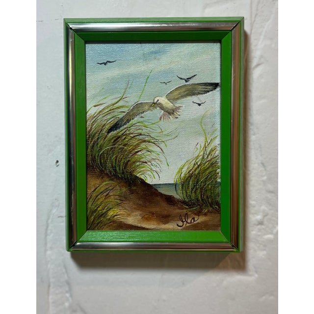 Wood 1960’s Original Seascape “A Windy Day”, Oil on Canvas, Signed by the Artist. For Sale - Image 7 of 7