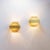 Metal Gold-Colored Aluminum Wall Lamps by Jules Wabbes, Set of 2 For Sale - Image 7 of 16