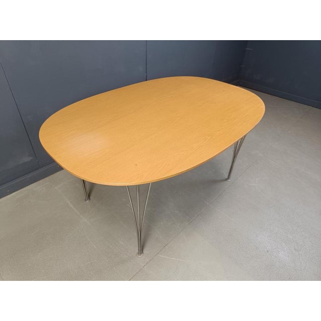 Wood Superellipse Table by Bruno Mathsson and Piet Hein for Fritz Hansen, 2007 For Sale - Image 7 of 13
