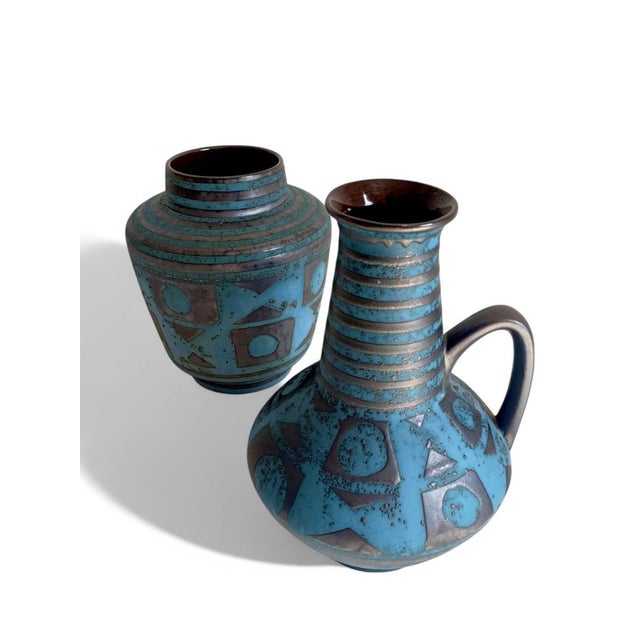 Mid-Century Ceramic Vases by Carstens Tonnieshöf for Carstens Tönnieshof, West Germany, 1960s, Set of 2 For Sale - Image 16 of 18