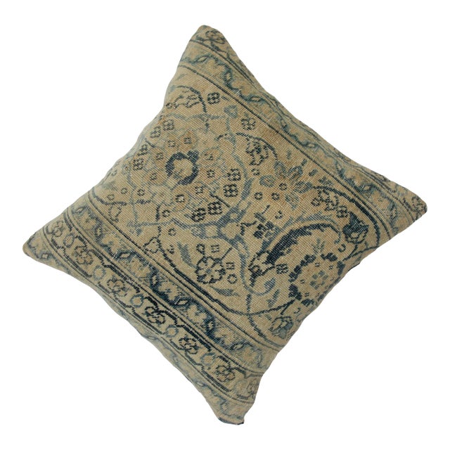 Handwoven Turkish Oushak Rug Pillow Cushion Cover -16'' X 16'' For Sale