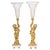 Gold 19th Century Gilt Bronze and Crystal Cornet Vases, Set of 2 For Sale - Image 8 of 8
