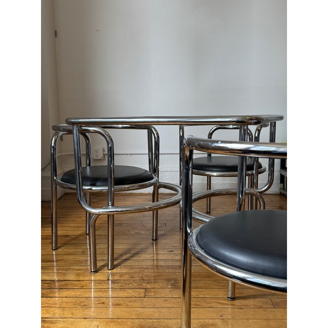 1960s Vintage Gae Aulenti Locus Solus Dining Chairs and Table For Sale - Image 5 of 14