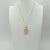 Opal Oval and White Diamond Pendant Necklace in 14K Yellow Gold For Sale - Image 4 of 6