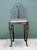 Burgundy Vintage Scroll Wrought Iron Vanity Chair For Sale - Image 8 of 12