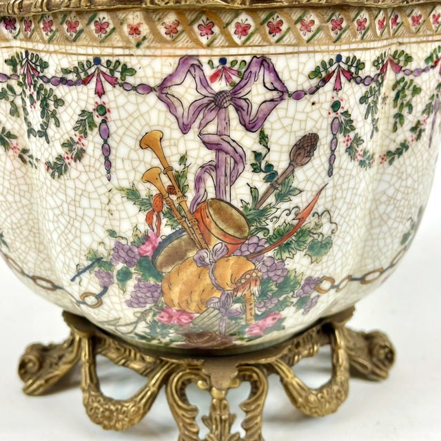 20th Century Covered Porcelain Jar Wine Themed For Sale In San Francisco - Image 6 of 13